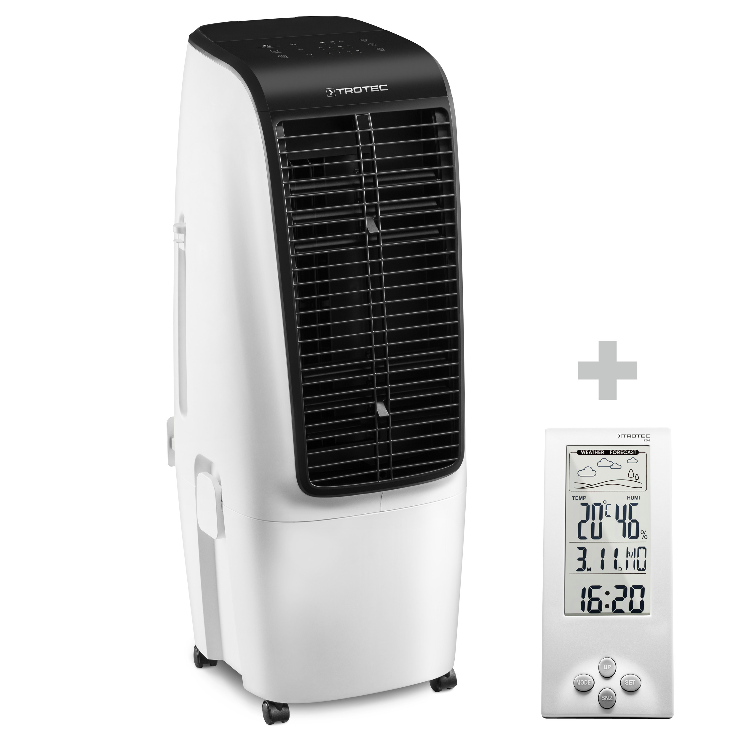 Trotec Aircooler, Luftkühler, Luftbefeuchter PAE 51 + Design-Wetterstation BZ06 KIT0003184