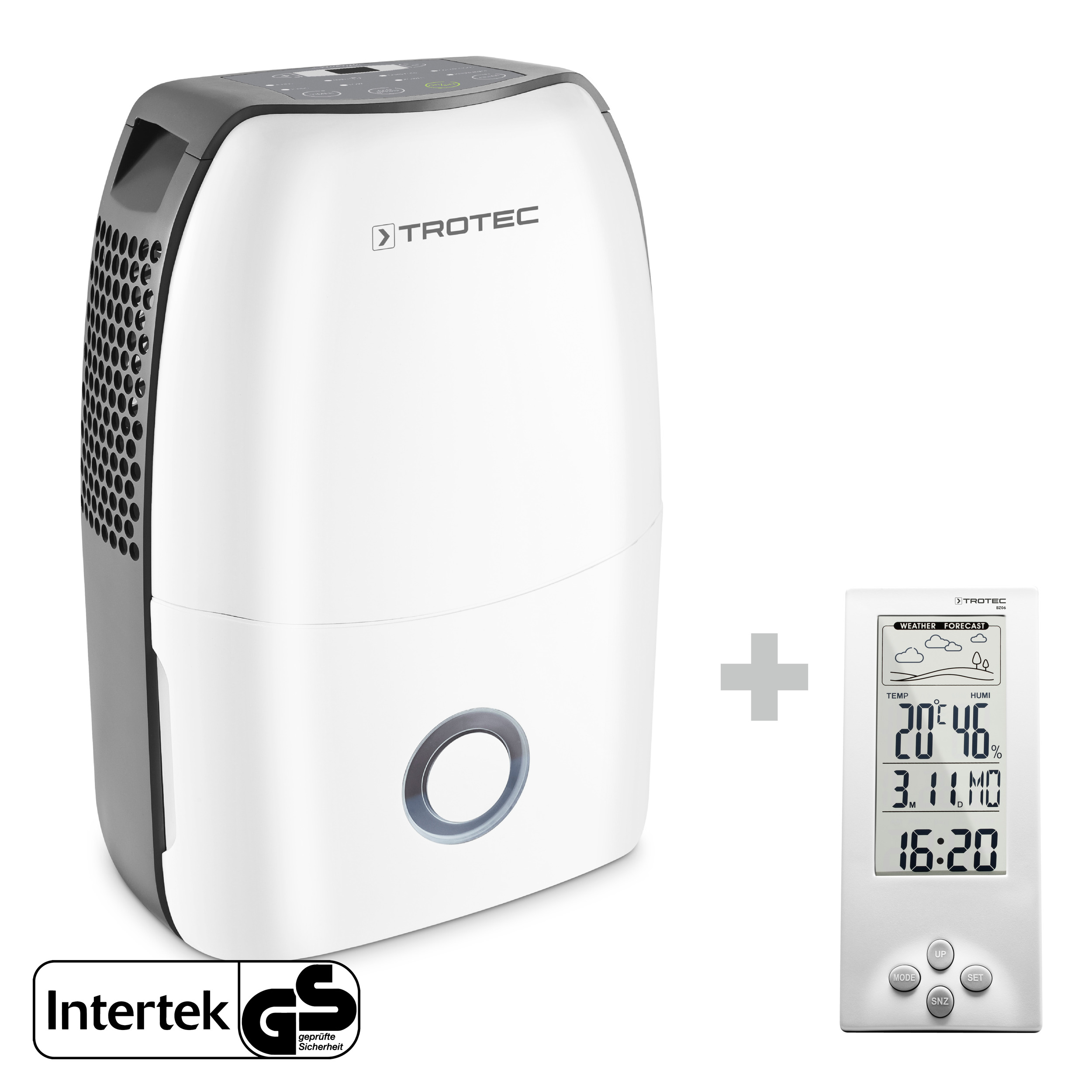 Trotec Luftentfeuchter TTK 60 E + Design-Wetterstation BZ06 KIT0003422