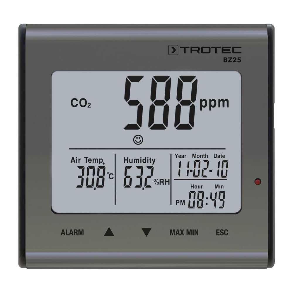 Monitorovací přístroj hodnot CO2 ve vzduchu BZ25 ukázat v internetovém obchodě Trotec