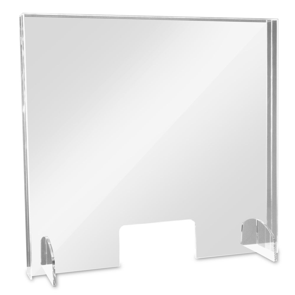 Bordplade i akrylglas med aerosolbeskyttende kant MEDIUM 795 x 250 X 750 Vis den i Trotecs webshop