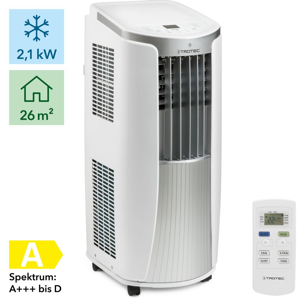 TROTEC Climatiseur split mobile PAC 4600 - Ventilation - pour 48 m²/120 m³  max. - 4,3 kW - Débit 550 m³/h - Cdiscount Bricolage