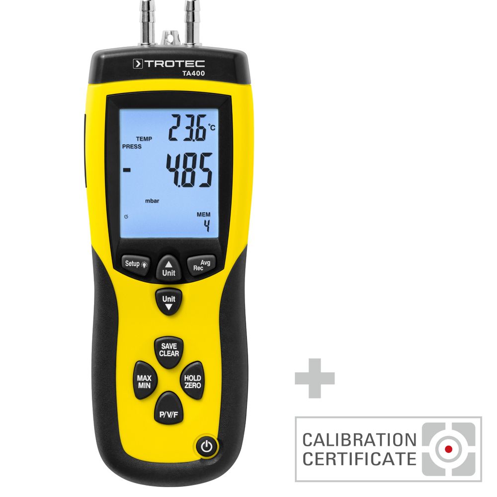 Anemometer TA400 Staurohr inkl. Kalibrier-Zertifikat show in Trotec online shop