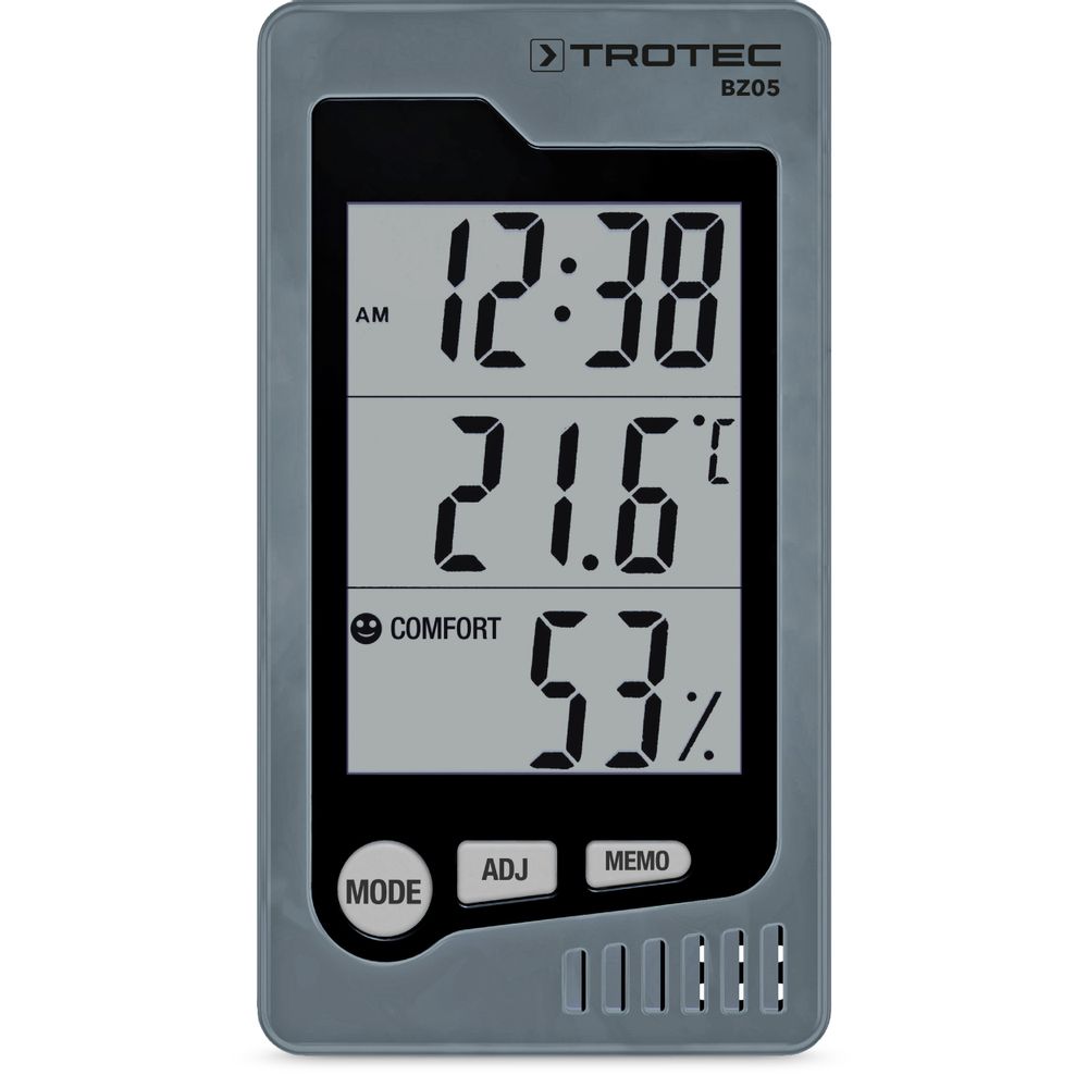 Θερμοϋγρόμετρο δωματίου BZ05 εμφάνιση στο ηλεκτρονικό κατάστημα της Trotec