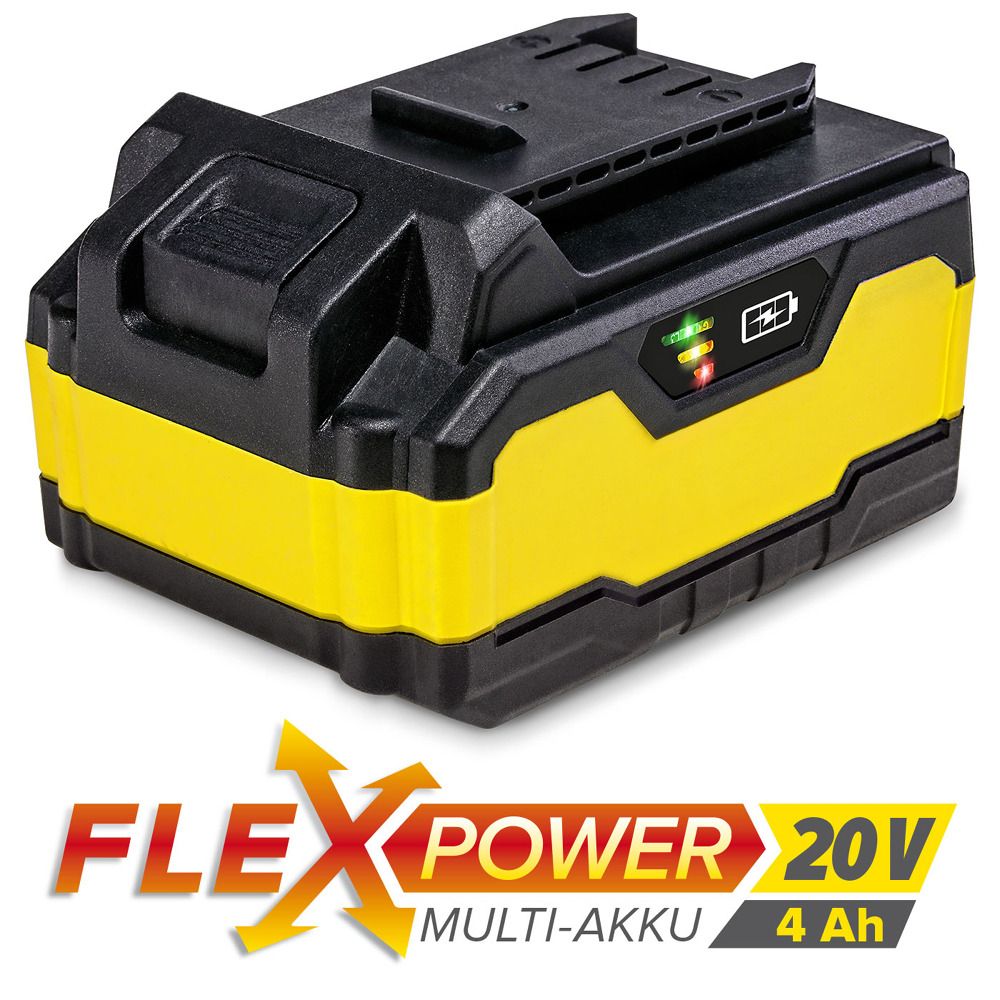 Πρόσθετη μπαταρία Flexpower 20V 4.0 Ah εμφάνιση στο ηλεκτρονικό κατάστημα της Trotec
