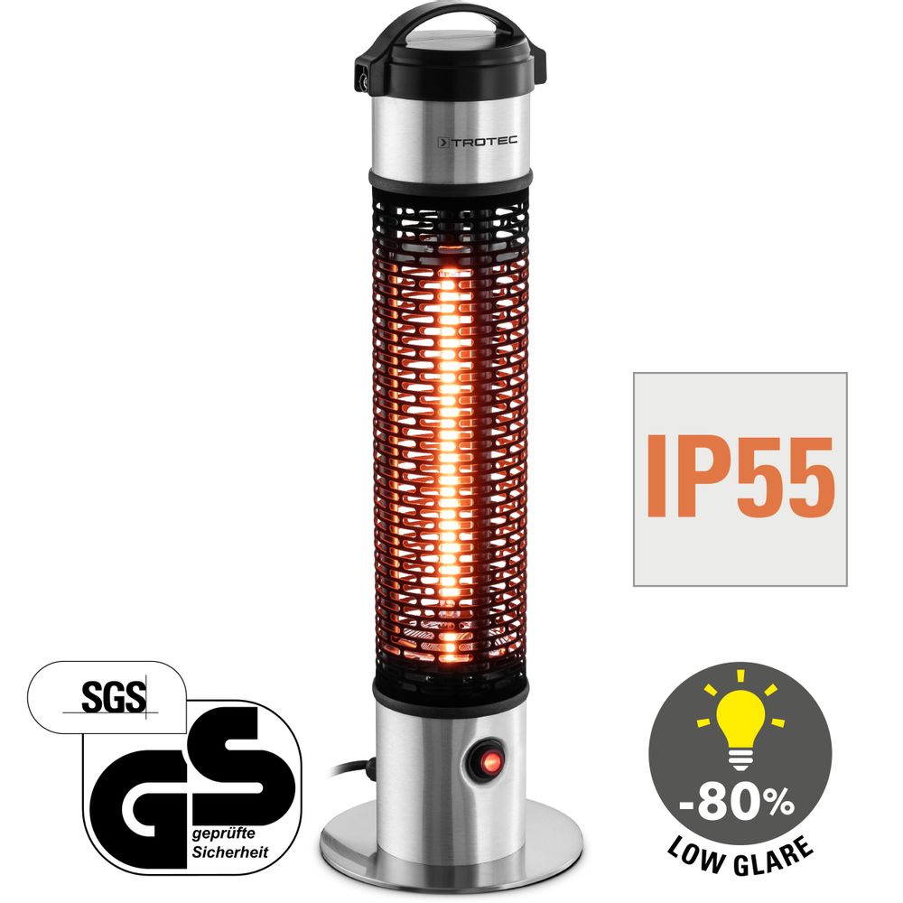 Free-standing patio heater IRS 1200 E show in Trotec online shop