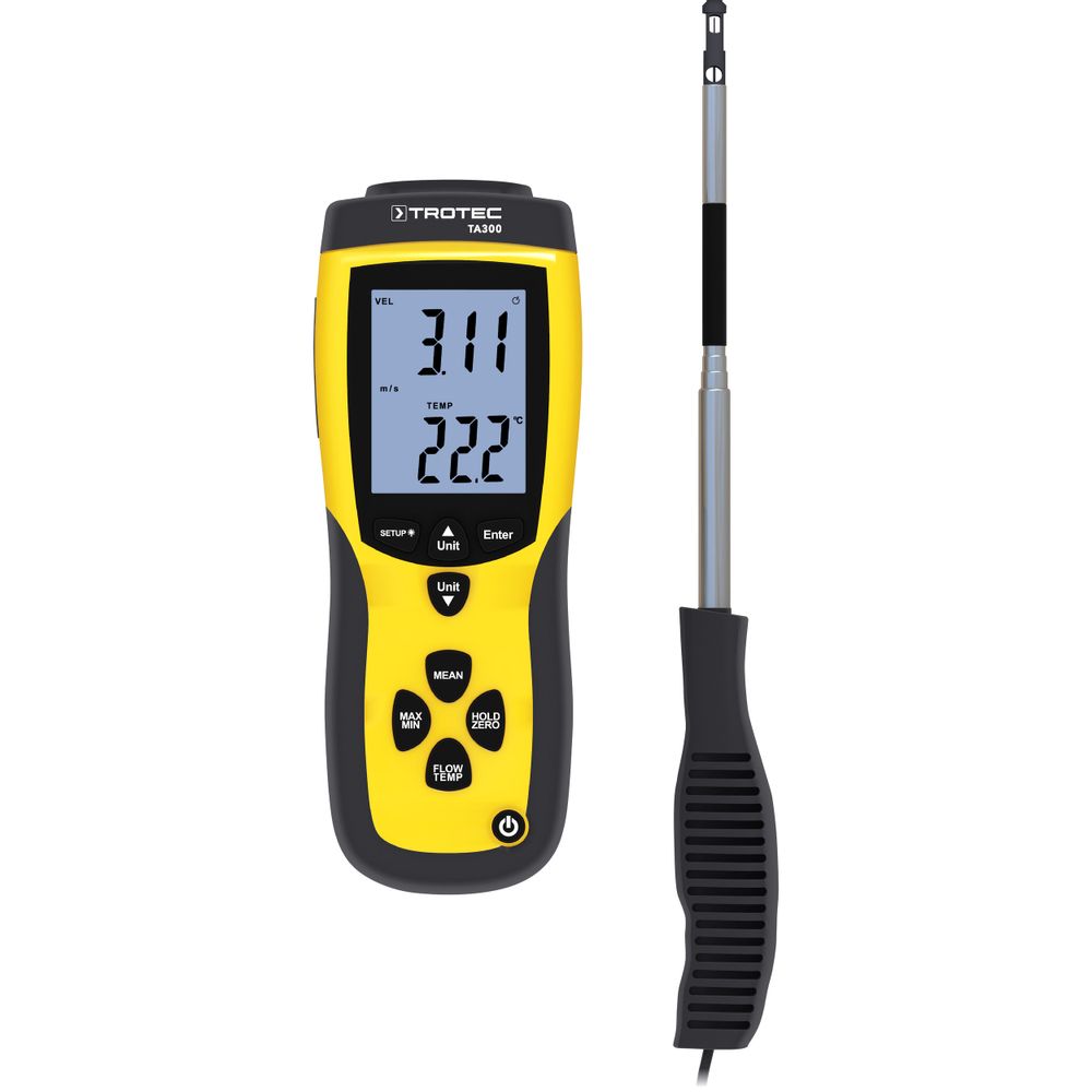 Anemometer TA300 straight probe incl. calibration certificate show in Trotec online shop