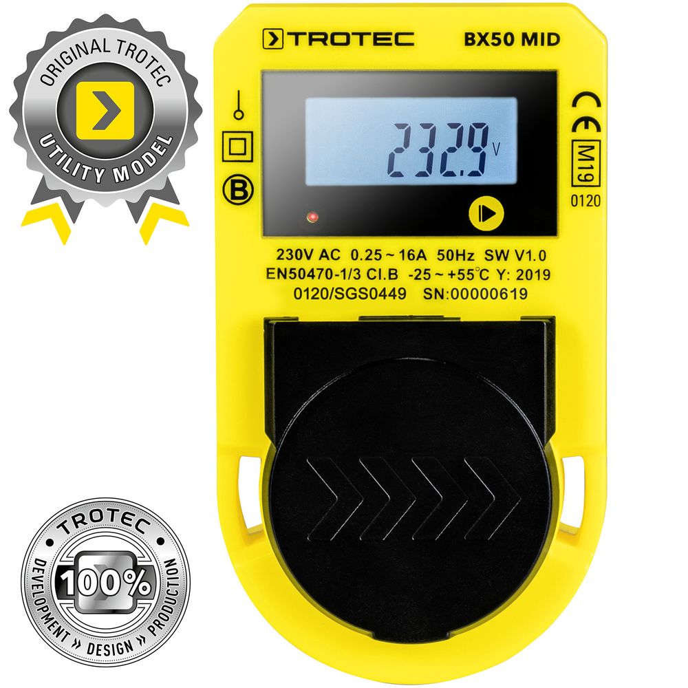 Energy consumption measuring device BX50 MID show in Trotec online shop