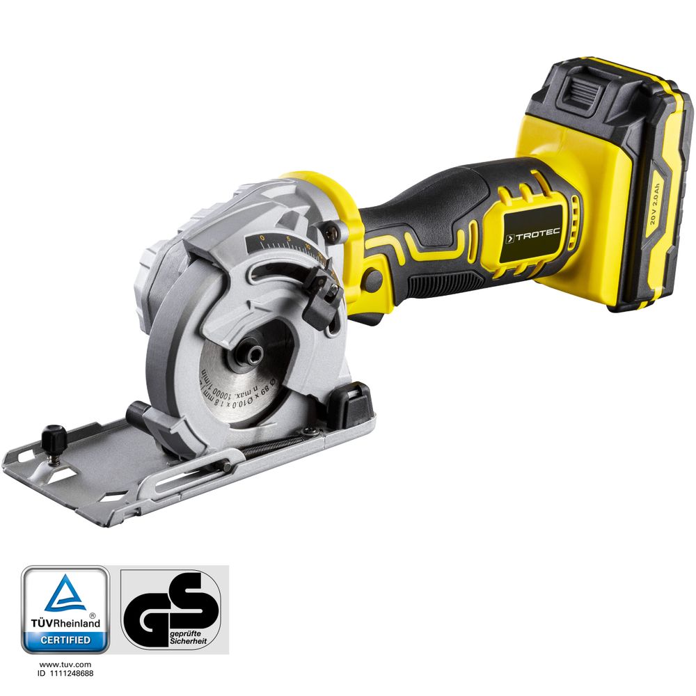Battery mini circular saw PCSS 05-20V show in Trotec online shop