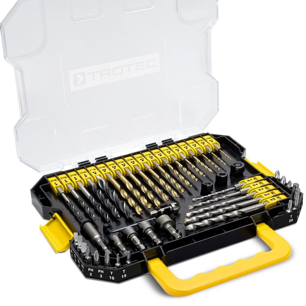 49-piece hexagon shank drill and bit set show in Trotec online shop