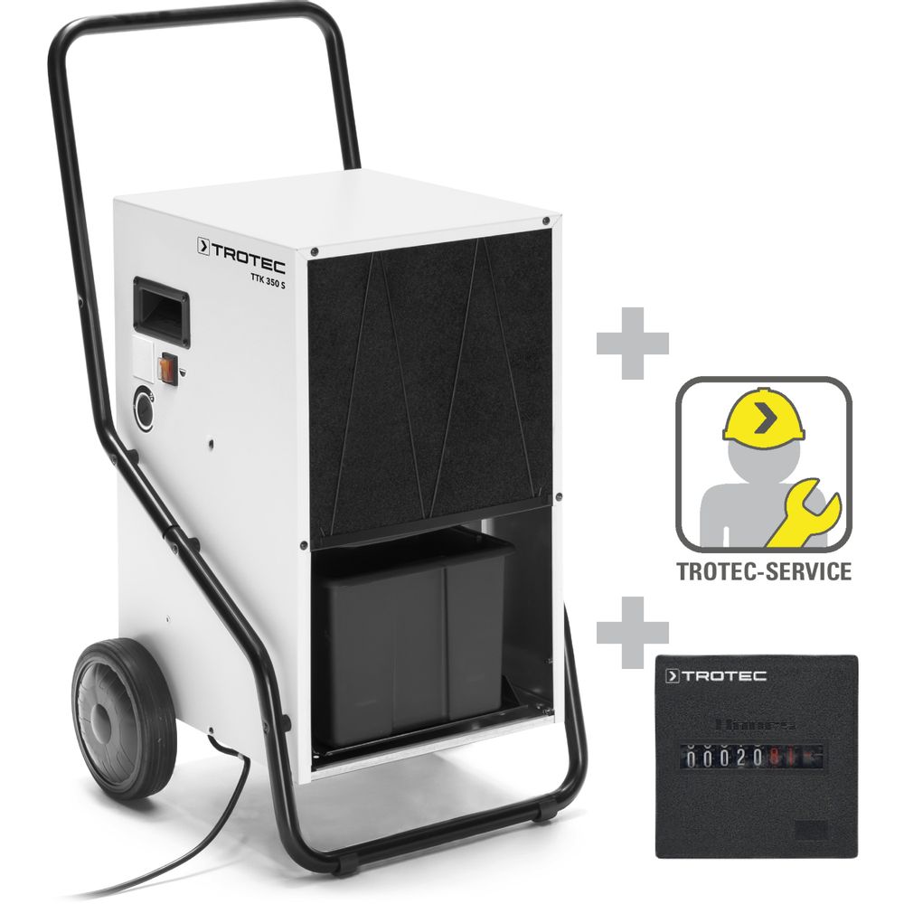 TTK 350 S Commercial Dehumidifier + Operating Hours Counter incl. mounting show in Trotec online shop
