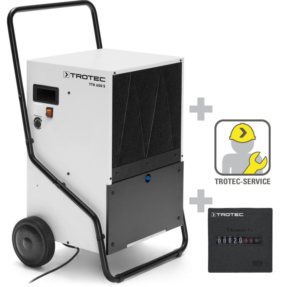 TTK 650 S Commercial Dehumidifier + Operating Hours Counter incl. mounting show in Trotec online shop