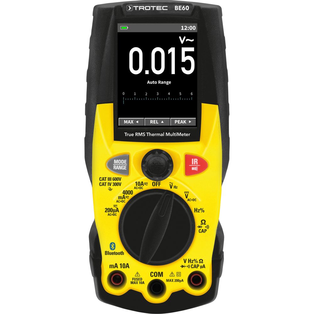 Multímetro digital True RMS con cámara termográfica integrada BE60 Mostrar en la tienda online de Trotec