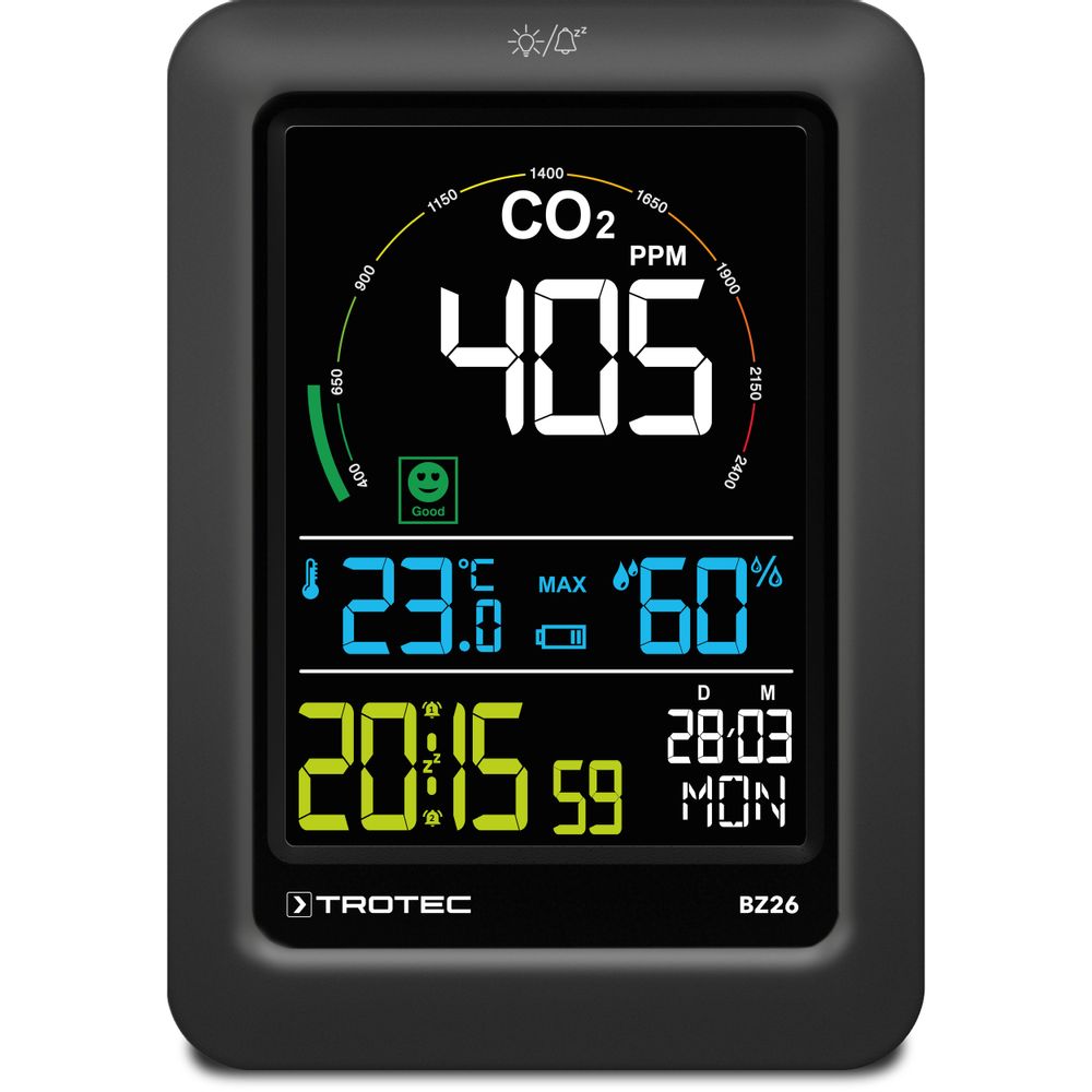 Detector de calidad del aire (CO2) BZ26 Mostrar en la tienda online de Trotec