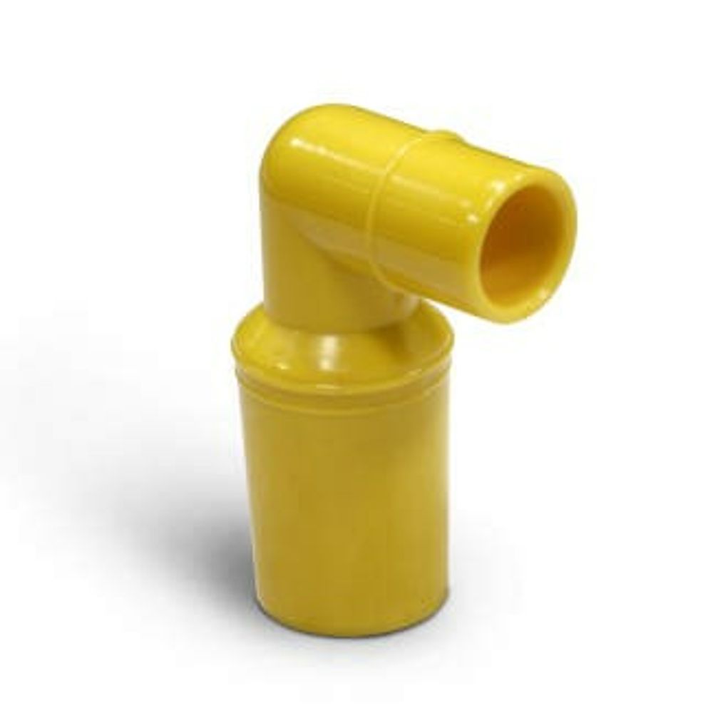 Tubo acodado de entrada de aire, de goma, 90° amarillo de 50 mm (1 unidad) Mostrar en la tienda online de Trotec