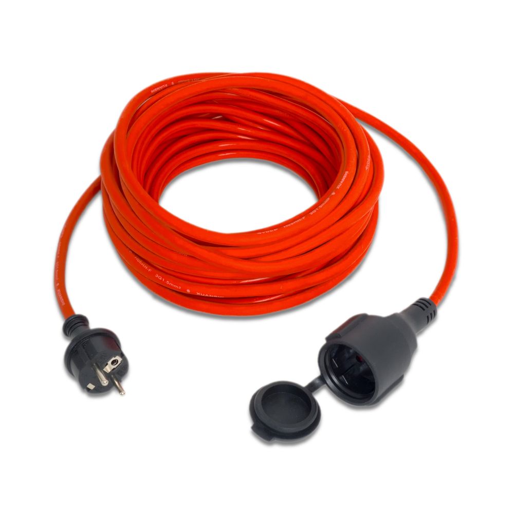 Prolongador sucko de cable redondo eléctrico de 10 m con un acabado en  color rojo GSC