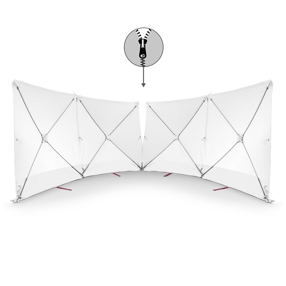 Écran VarioScreen 4 x 180x180 blanc à glissière Montrer dans la boutique en ligne Trotec