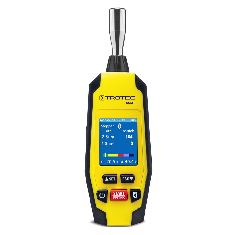 Mini misuratore di particelle BQ21 mostra nel webshop Trotec
