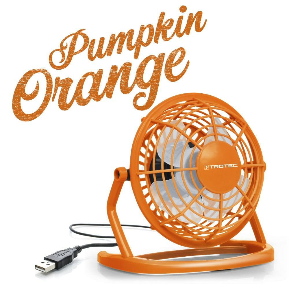 USB Ventilator Pumpkin Orange TVE 1O vis i Trotecs nettbutikk