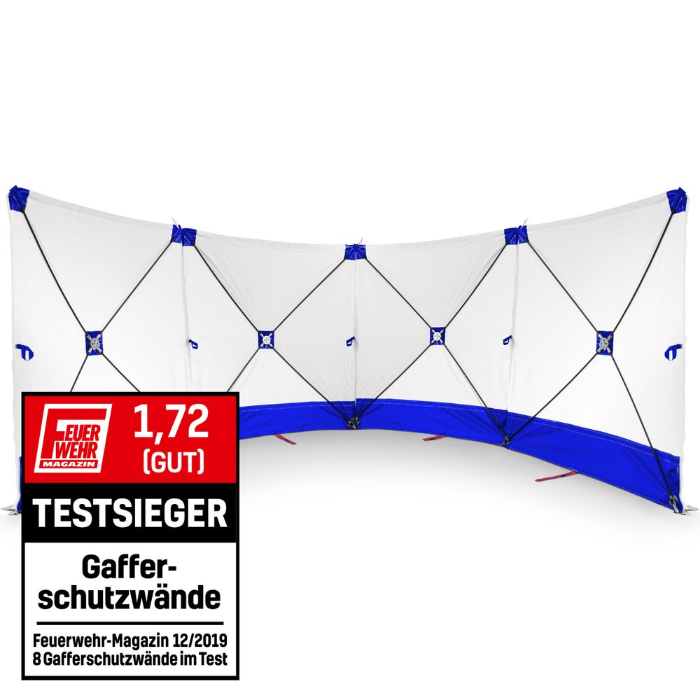 Proteção da Privacidade Portátil VarioScreen 4*180*180 em Branco /Azul exibir na Trotec Webshop