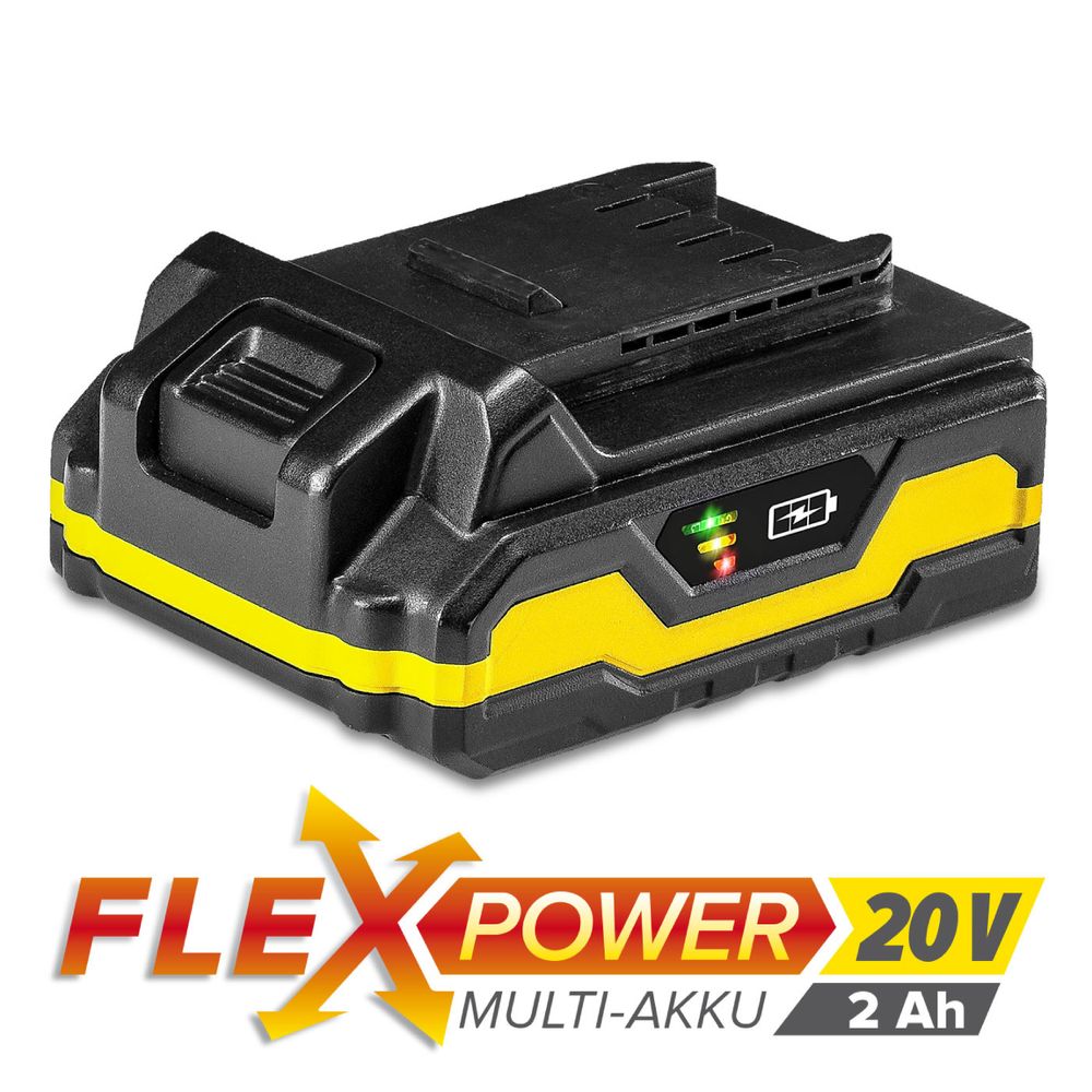 Extrabatteri Flexpower 20V 2,0 Ah visa i Trotecs nätbutik