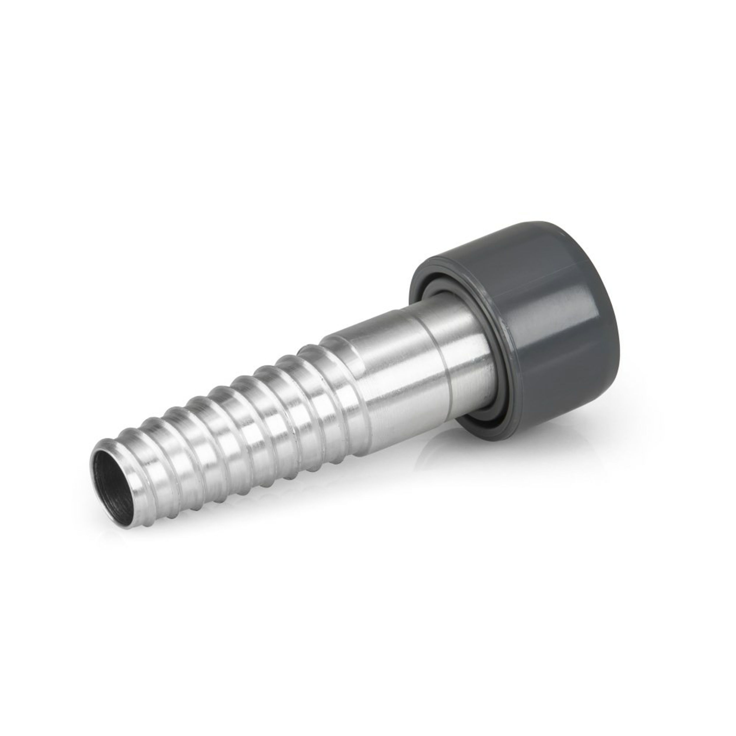 Aluminium inserter for 38 mm hose