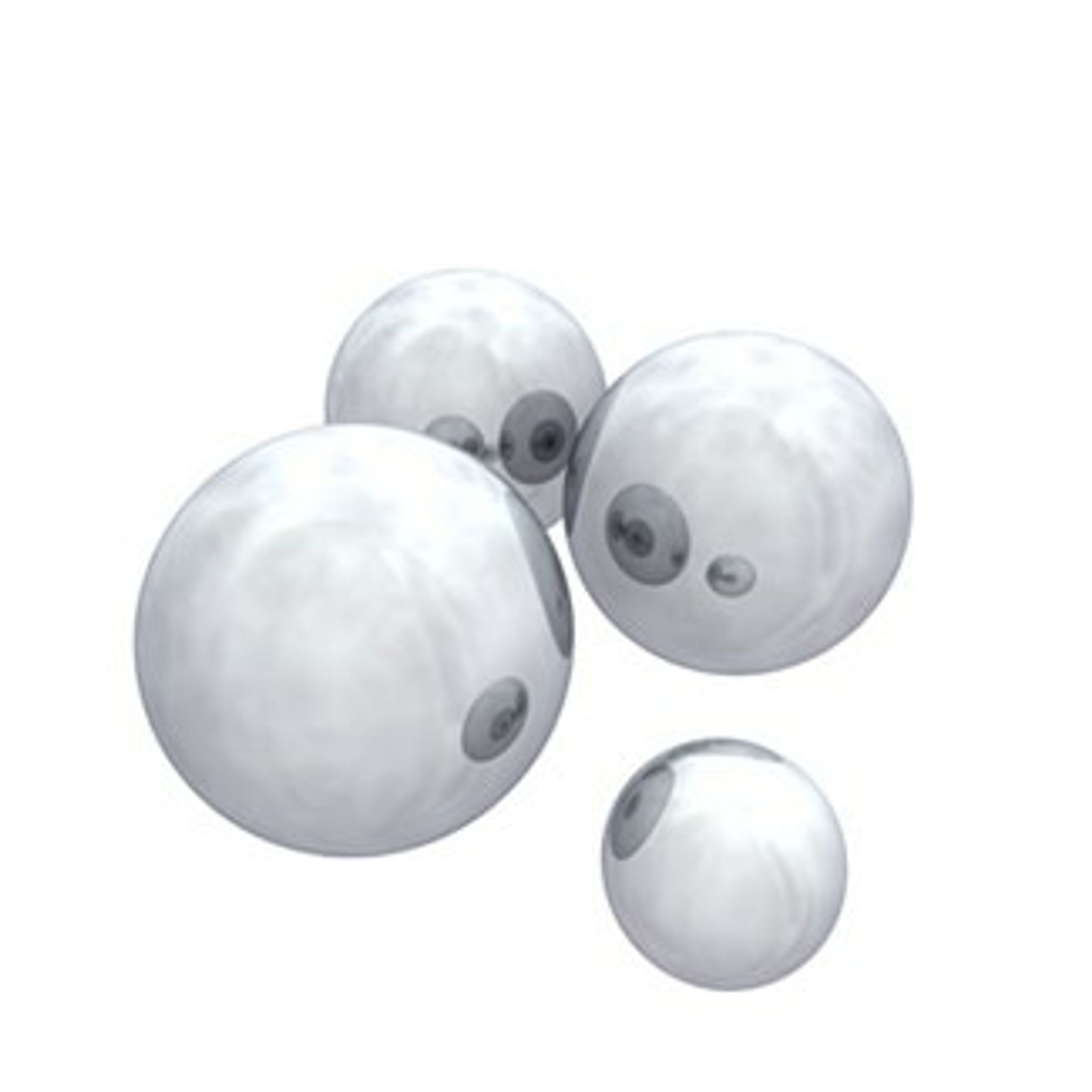 CM Bolas de acero inoxidable 4 unidades