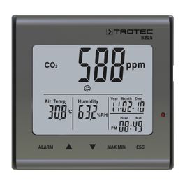 Medidor de CO2 para interiores, detector de dióxido de carbono de montaje  en pared de temperatura y humedad relativa, monitor de calidad del aire