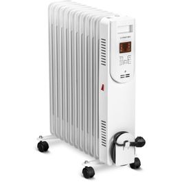 NOUVEAU radiateur bain d'huile TRH 28 E : une chaleur agréable et économe  en énergie, fournie par une puissance de chauffage de 2 500 watts,  commandée par thermostat et à trois niveaux de chaleur