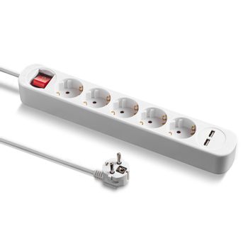 Strømstik PVH5 med 2 USB-opladningsudtag