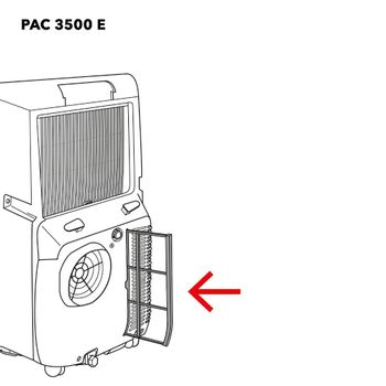 PAC 3500 E luftfilter bagtil