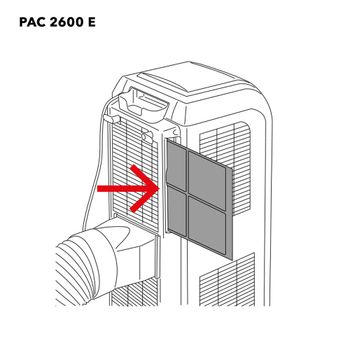 PAC 2000 E luftfilter bagtil