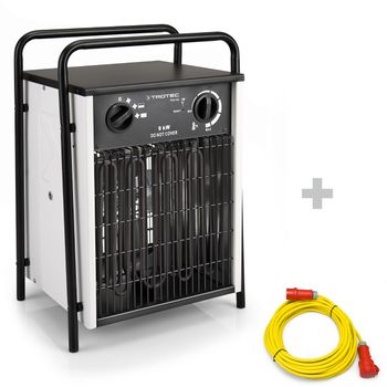 Elektroheizer TDS 50 + Profi-Verlängerungskabel 20 m / 400 V / 2,5 mm²