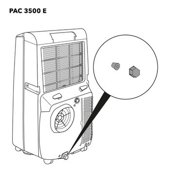 PAC 3500 E Auslaufstopfen unten