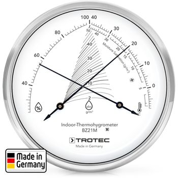 Thermohygrometer BZ21M, BZ 21 M, Design-Thermohygrometer, Klimamessgerät, Luftfeuchtigkeit