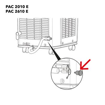 PAC 2010 E / PAC 2610 E βύσμα αποστράγγισης στο κάτω μέρος