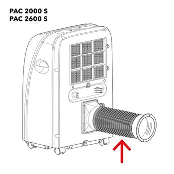 PAC 2000 S / PAC 2600 S Εύκαμπτος σωλήνας εξαγωγής αέρα 130 mm