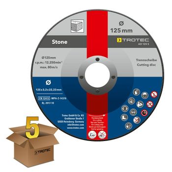 Juego de discos de corte para piedra AD 125 S (5 piezas)