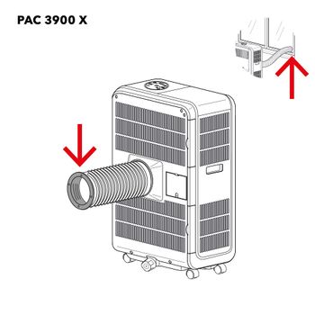 Adaptateur gaine/fenêtre pour PAC 3500 X