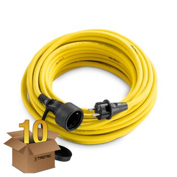 Rallonge professionnelle 20 m / 230 V / 2,5 mm² en lot de 10