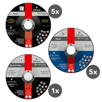 Set de disques à tronçonner et dégrossir (11 pièces)