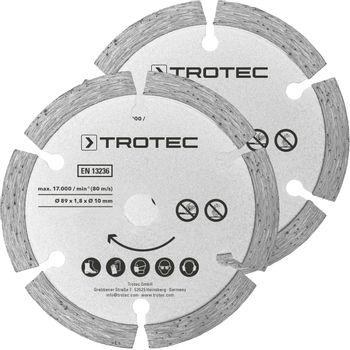 Conjunto de Lâminas de Serra Circular de Diamante Ø 89 mm, 2 peças