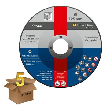 Disco de Rebarbar para Pedra AD 125 S - Pacote com 5 unidades