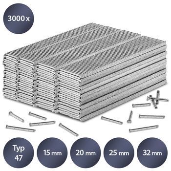 Набір для цвяхів-такер тип 47, довжина 15-32 мм (3000 шт.)