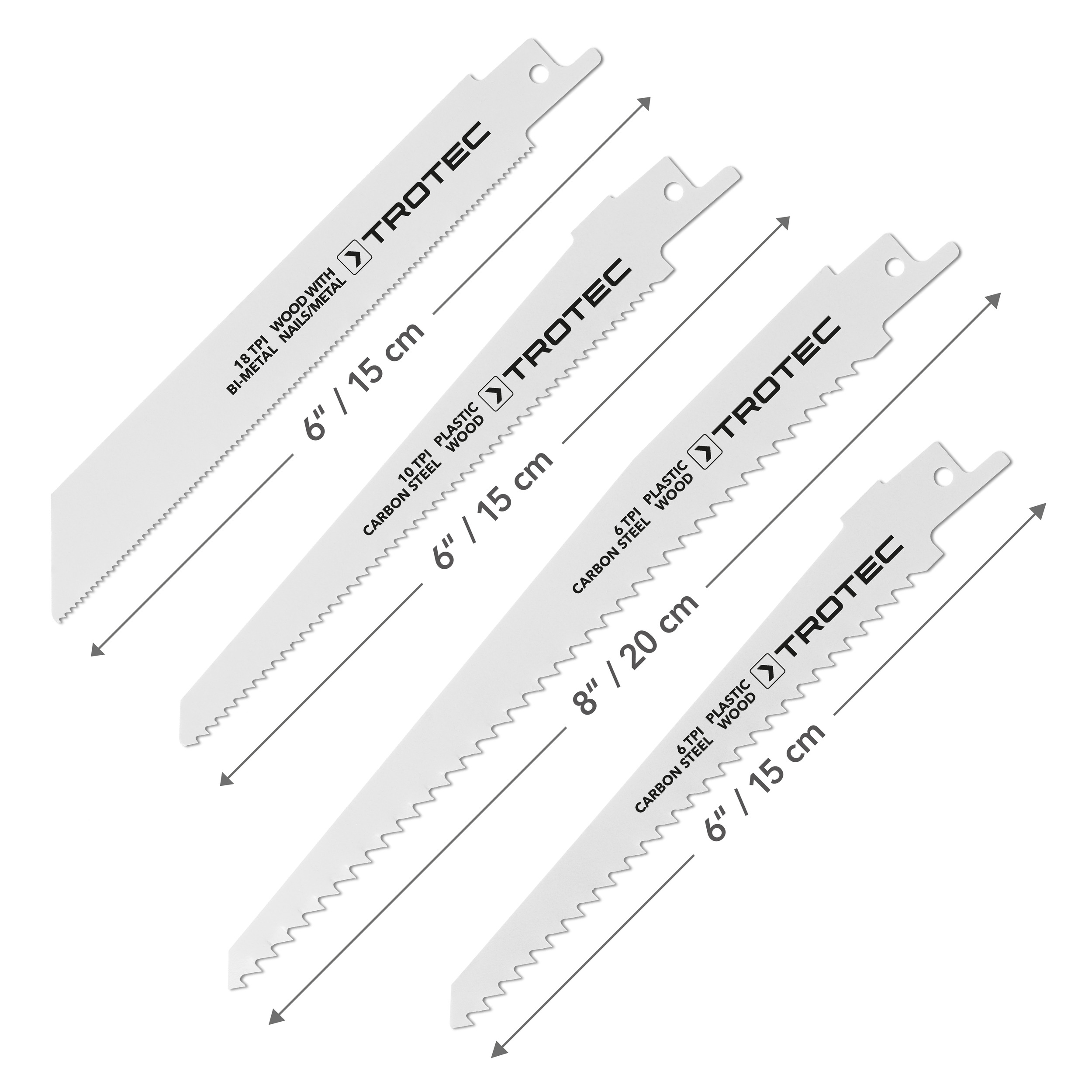 Set reciprozagenbladen hout/metaal/plastic, 10-delig