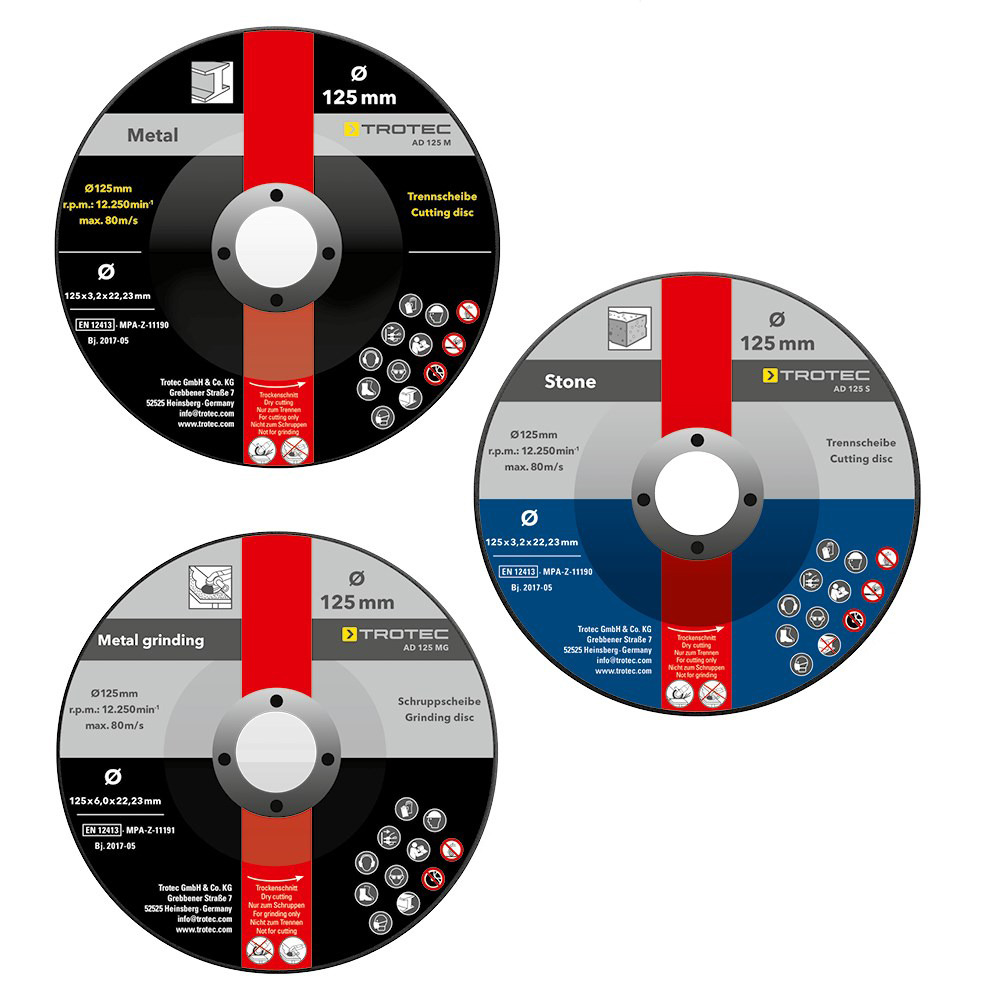 Set scheidings- en afbraamschijven (11-delig)