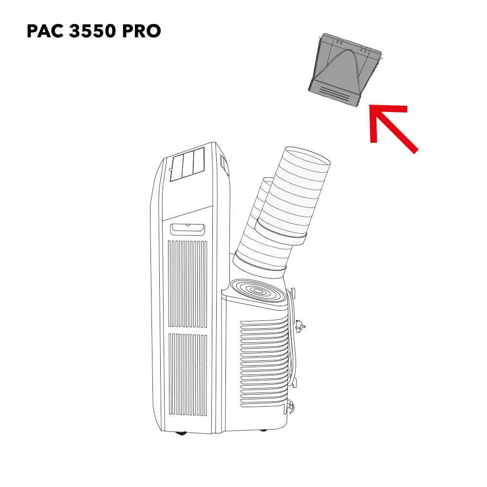 PAC 3550 PRO anslutning slang/fönster PAC 3550 PRO anslutning slang/fönster