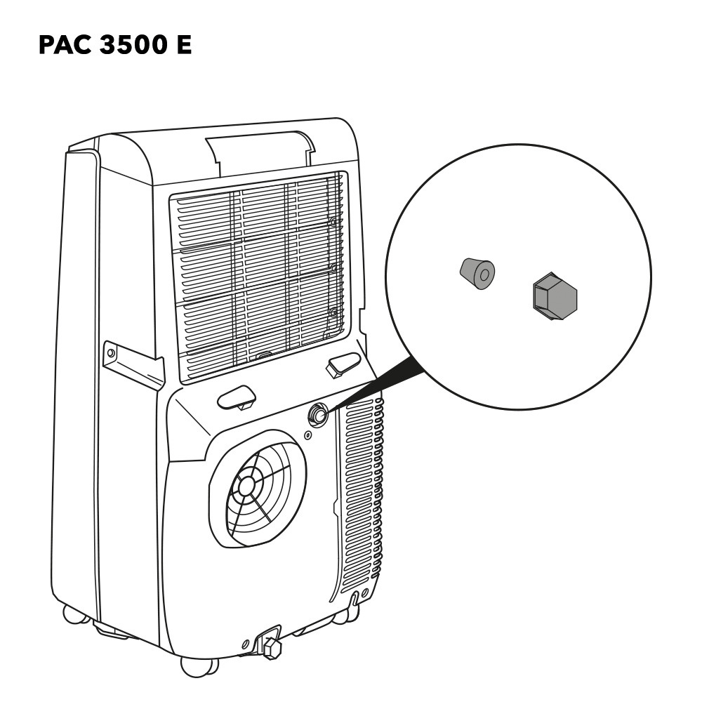 PAC 3500 E uttagsplugg upptill PAC 3500 E uttagsplugg upptill