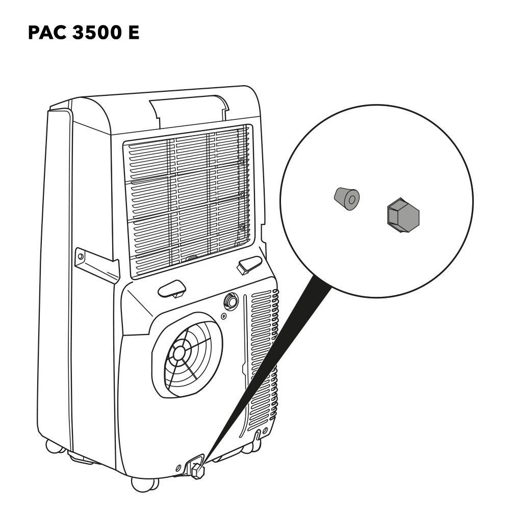 PAC 3500 E uttagsplugg nedre del PAC 3500 E uttagsplugg nedre del