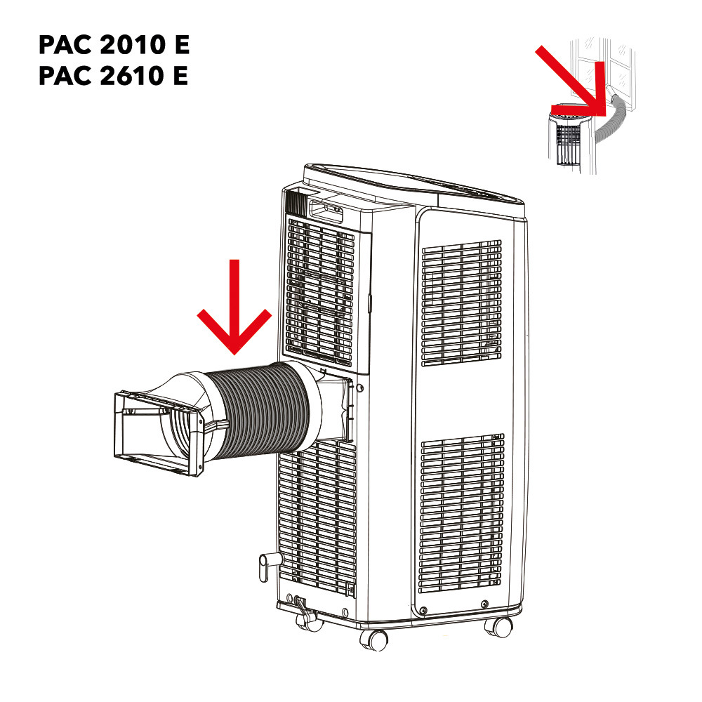 PAC 2000/2010/2600/2610 E frånluftsslang