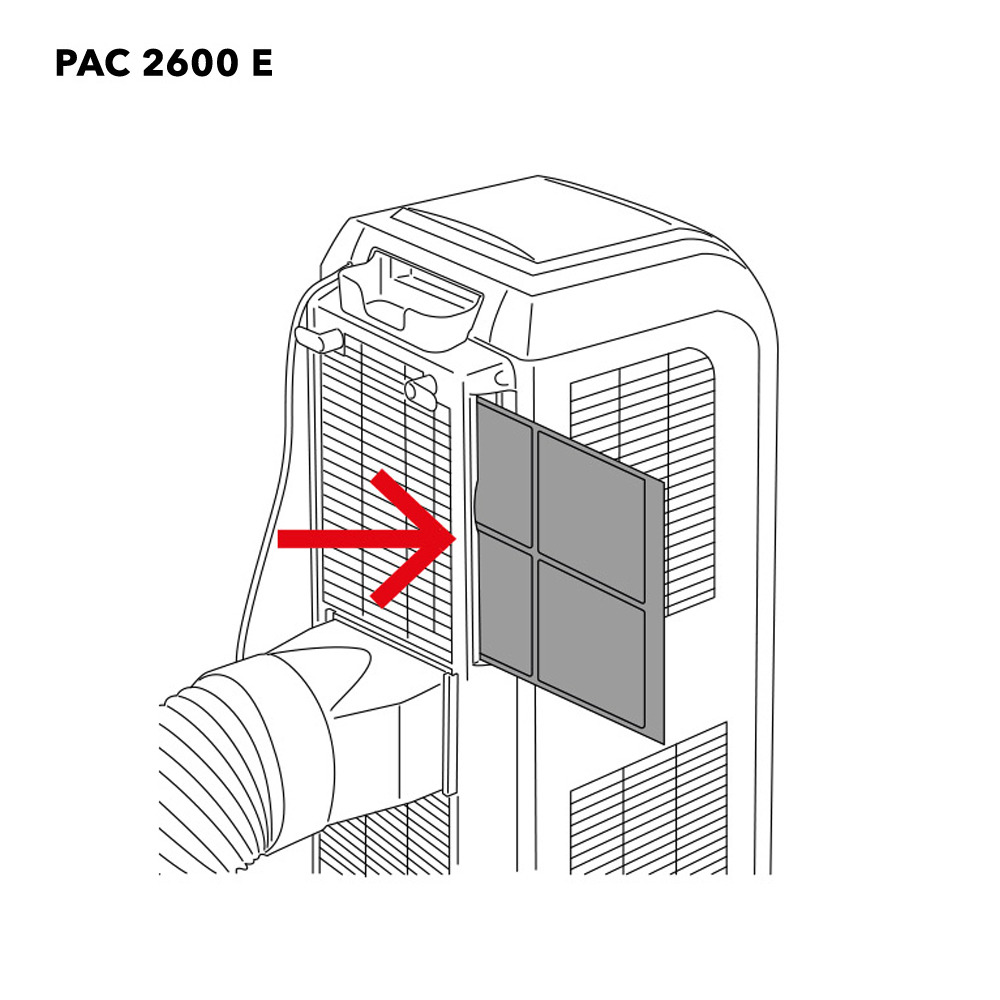 PAC 2000 E luftfilter bak